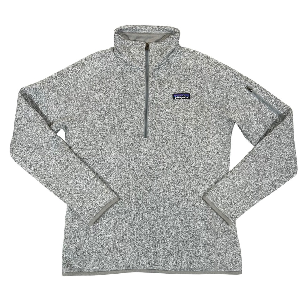 Patagonia Better Sweater 1/4 Zip Pullover Grey Heather Fleece Mens Size Medium